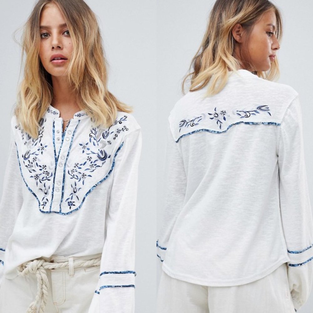 NWT  Free People Sundance Kid Top XS - Picture 2 of 11